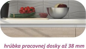 Dolná kuchynská skrinka Line D80 3 - dub sonoma / biela