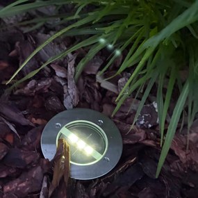 Bluegarden Toolight, LED solárna lampa 4,5cm 1ks P60049, strieborná, OGR-05684