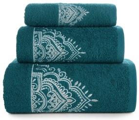 FROTÉ UTERÁK LAURA SADA 1KS 30X50 CM, 1KS 50X90 CM, 1KS 70X140 CM TMAVOTYRKYSOVÁ