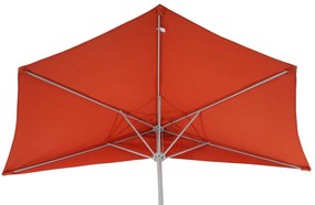 Slnečník polkruh Parla - polyester/hliník - 300cm terakota so stojanom