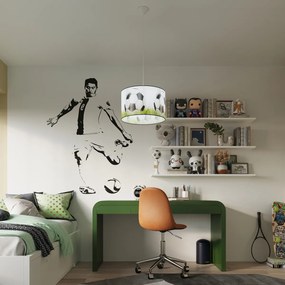 Detské závesné svietidlo Ball C, 1x plastové tienidlo so vzorom, (fi 40cm)