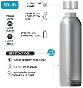 Nerezová termofľaša Solid Raspberry Pink 630 ml