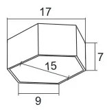 Argon 3828 - LED Stropné svietidlo ARIZONA LED/9W/230V biela