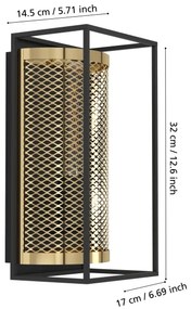Eglo 43789 - Nástenné svietidlo NOHALES 1xE27/40W/230V