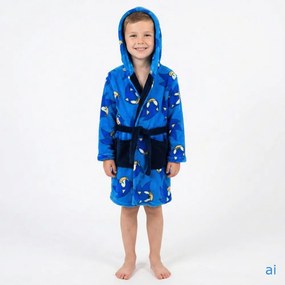 Chlapčenský župan s kapucňou Ježko Sonic, EU 116 Modrá