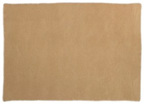 Okrovožltá deka s prímesou vlny 140x200 cm Ylva Ochre – Pappelina