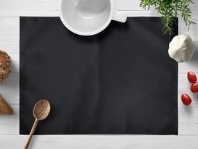 Biante Bavlnené saténové prestieranie na stôl ST-006 Čierne 30x40 cm