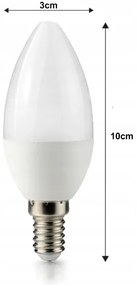 ecoPLANET LED žiarovka E14 sviečka 8W 700lm - studená biela
