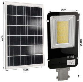BERGE Solárna pouličná LED lampa AKRA - 200W