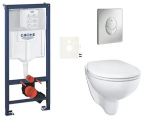 Závesný wc set do ľahkých stien / predstenová montáž GROHE Bau Ceramic SIKOGRSBAUSAP00, 1 ks