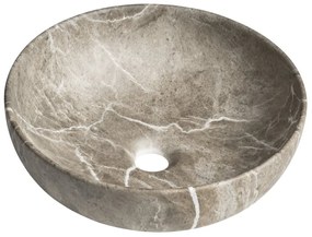Sapho Sapho, RONDANE keramické umývadlo na dosku priemer 41cm, breccia marmor, AR435BM