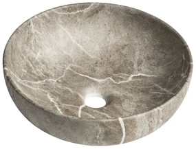 Sapho Sapho, RONDANE keramické umývadlo na dosku priemer 41cm, breccia marmor, AR435BM