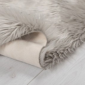 Flair Rugs koberce AKCIA: 60x90 tvar kožešiny cm Kusový koberec Faux Fur Sheepskin Grey - 60x90 tvar kožušiny cm