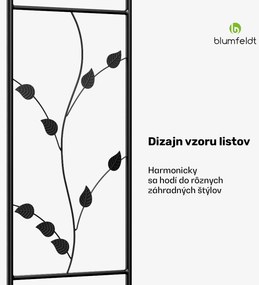 Blumfeldt FloraBelle Arch oblúk, ozdobné vzory listov, odolný voči poveternostným vplyvom, pomôcka na popínanie