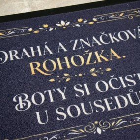 Mercury Flooring, Drahá a značková rohožka 40x60 cm - na von aj na doma, 40x60, čierna