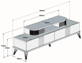 TV stolík/skrinka Lamele 2 (krémová) . Vlastná spoľahlivá doprava až k Vám domov. 1095636