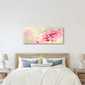 Obraz - Ružový kvet, aquarel (120x50 cm)