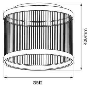 Stropné LED svietidlo Guarda, 1x LED 43w, 4000k, b