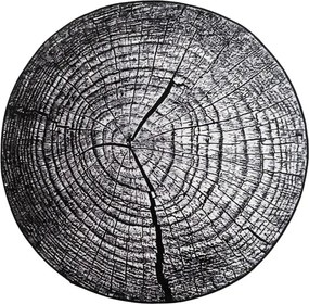 Protišmykový koberec NOVO peň / sivý kruh