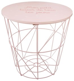 DekorStyle Odkladací stolek Kumi růžový