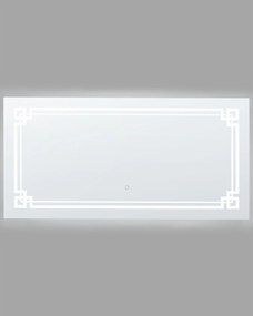 Nástenné LED zrkadlo 120 x 60 cm strieborné AVRANCHES Beliani