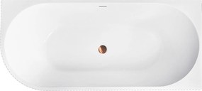 Rea Wenus, akrylová rohová vaňa 1700x800x575 mm, pravá, biela s bielou odtokovou zátkou, REA-W0130