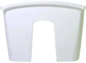 Kvetináč na zábradlie Crown DCRO240 19511 S449 biely