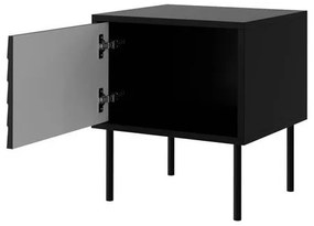 SADA 2x Nočný stolík CORTINA 51x45 cm čierna