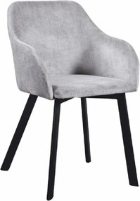 Jedálenské kreslo, svetlosivá/čierna, TANDEL