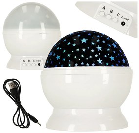IKO Hviezdny projektor 2v1 – biely