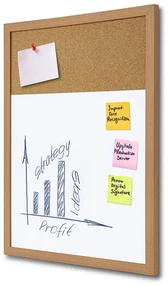Combi Board whiteboard / korok 45 × 60 cm, biela