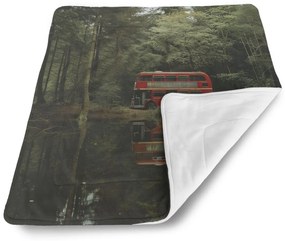 Sablio Deka pre bábätko Červený poschodový autobus - 80x100 cm