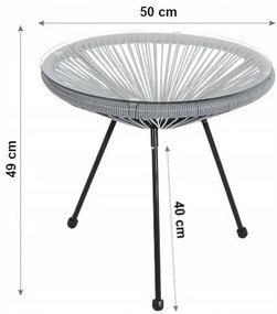 Záhradný stolík ACAPULCO - béžový