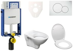 Cenovo zvýhodnený závesný WC set Geberit na zamurovanie + WC S-Line S-line Pro 110.302.00.5ND1