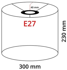 LED stojacia lampa TUNJA 1xE27/20W/230V pr. 30 cm zlatá/šedá