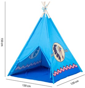 WELLHOX Detský indiánsky stan "modrá"