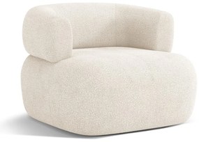 Béžové kreslo z textílie bouclé Jenny – Micadoni Home