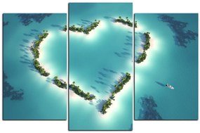 Obraz na plátne - Ostrov v tvare srdca 1136C (105x70 cm)