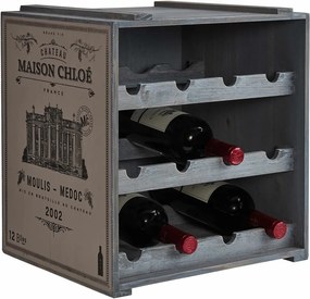 VINOTHEK Regál na víno - šedá