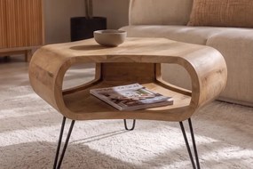 Dizajnový konferenčný stolík Lorelei 72 cm prírodné mango