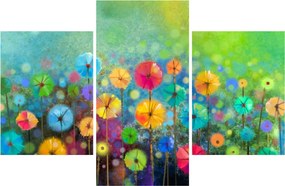 Obraz - Abstraktné kvety (90x60 cm)