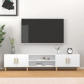 TV skrinka biela 180x31,5x40 cm kompozitné drevo 816256