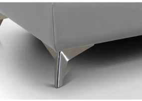 Kožená rohová sedacia súprava SALERNO II pravá, rozkladacia, šedá