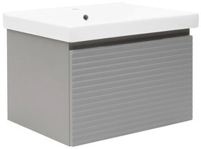 Kúpeľňová skrinka s umývadlom Naturel Savona 78x43x44, 8 cm sivá mat