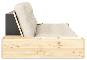 Sivo-béžová ľanová rozkladacia pohovka 244 cm Base – Karup Design