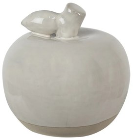 Béžová porcelánová dekorácia jablko Apple M - Ø 10*10 cm