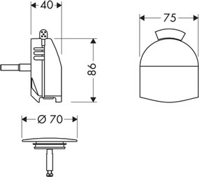 Hansgrohe Exafill, vrchná sada, chrómová, HAN-58127000
