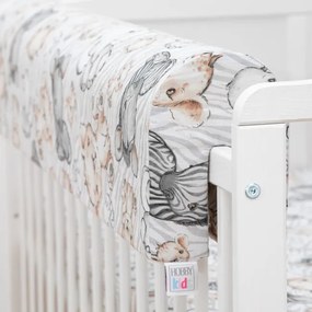Chránič na detskú postieľku zebra / lev / slon, 50 cm