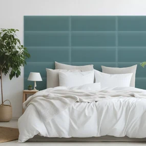 Zamatový čalúnený panel - Obdĺžnik - 80x20cm Farba: Azúrovomodrá
