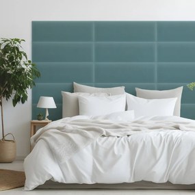 Zamatový čalúnený panel - Obdĺžnik - 80x20cm Farba: Azúrovomodrá